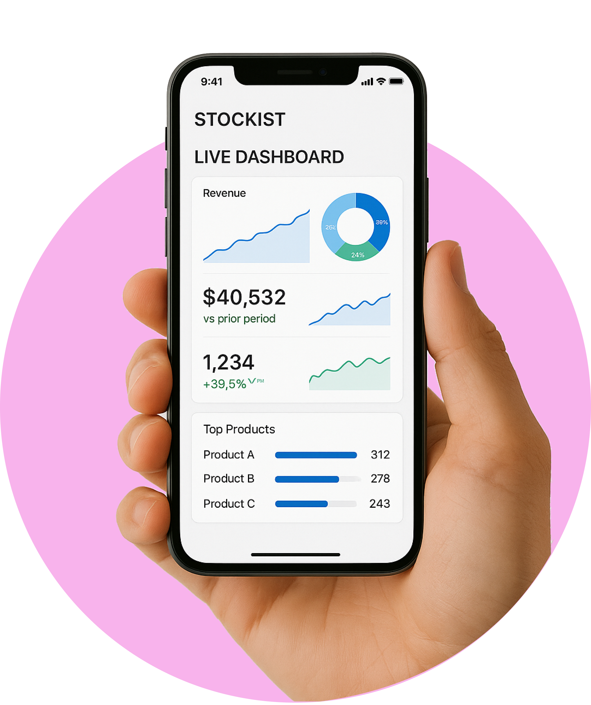 Hand-holding-a-phone-screen-showing-Live-Dashboard